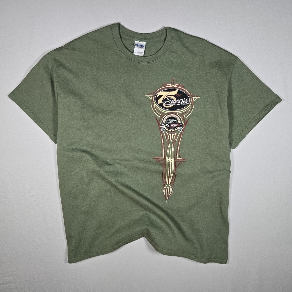 Retro Sturgis Motorcycle Rally 75th Anniversary 2015 T-Shirt | Gildan Size XL
